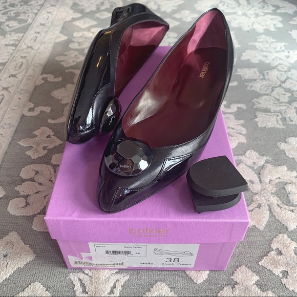 NEW Botkier Halla Black Patent Leather Flats 38 - Picture 2 of 4